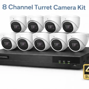 8 Channel 4MP Turret Camera Kit