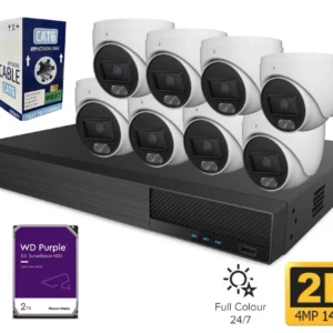 8 Channel 4MP Turret Camera Kit