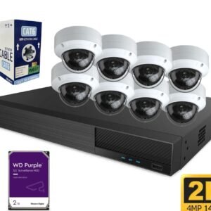 8 Channel 4mp Dome Camera Kit
