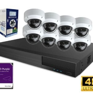 8 Channel 4K Dome Camera Kit